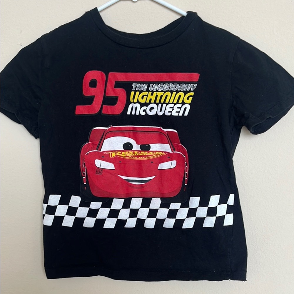 Disney Cars Lightning McQueen Black T-Shirt